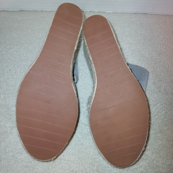 Kenneth Cole New York Olivia X-Band Grey Espadrille Wedge Sandal size 7 - Picture 7 of 8